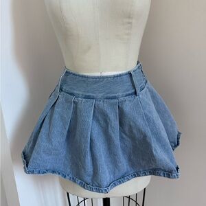 light Denim social collision Mini Skirt medium